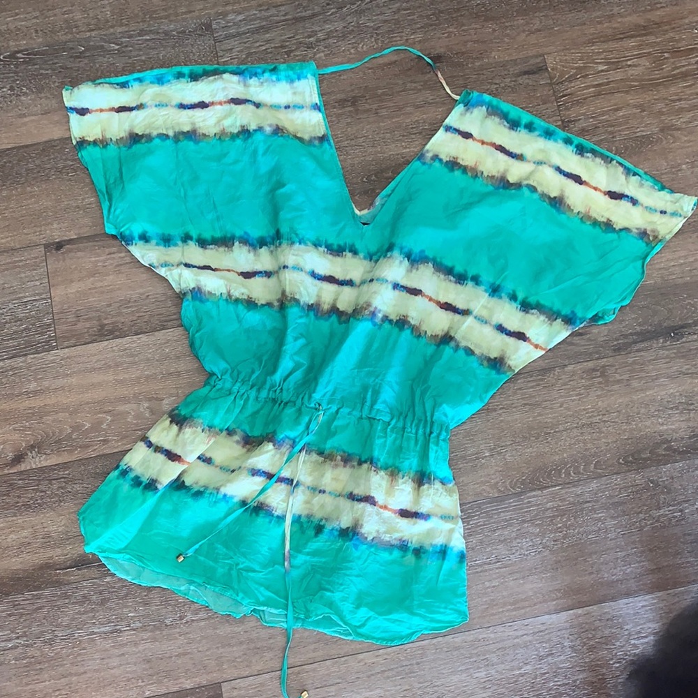 Teal swimsuit cover up